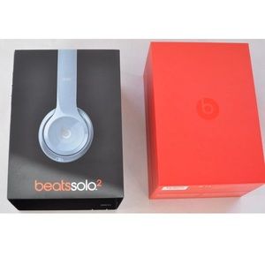 New! BEATS by Dre solo2 wired headphones GREY blue